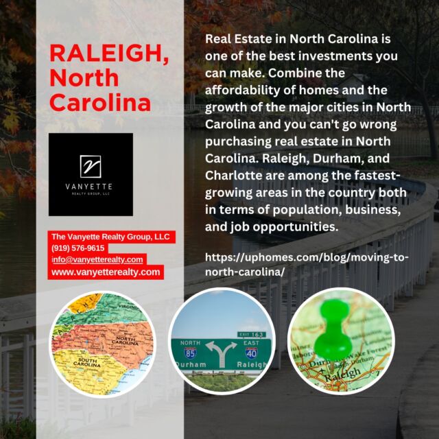 Moving to Raleigh? You might be getting more than what you think!

The Vanyette Realty Group, LLC 
(919) 576-9615
info@vanyetterealty.com
www.vanyetterealty.com

#vanyetterealty #durhamrealestate #ncrealtor #realtor #ncdreamhome #homesellertips #realtormom #home2022 #orangecountyrealestate #vanyetterealtygroup #home2022 #dailymotivation #realestatelife #carpediem #ncrealestateagent #wakecountyschools #southpointmall #movingtoraleigh #durhambulls #cityofmedicine